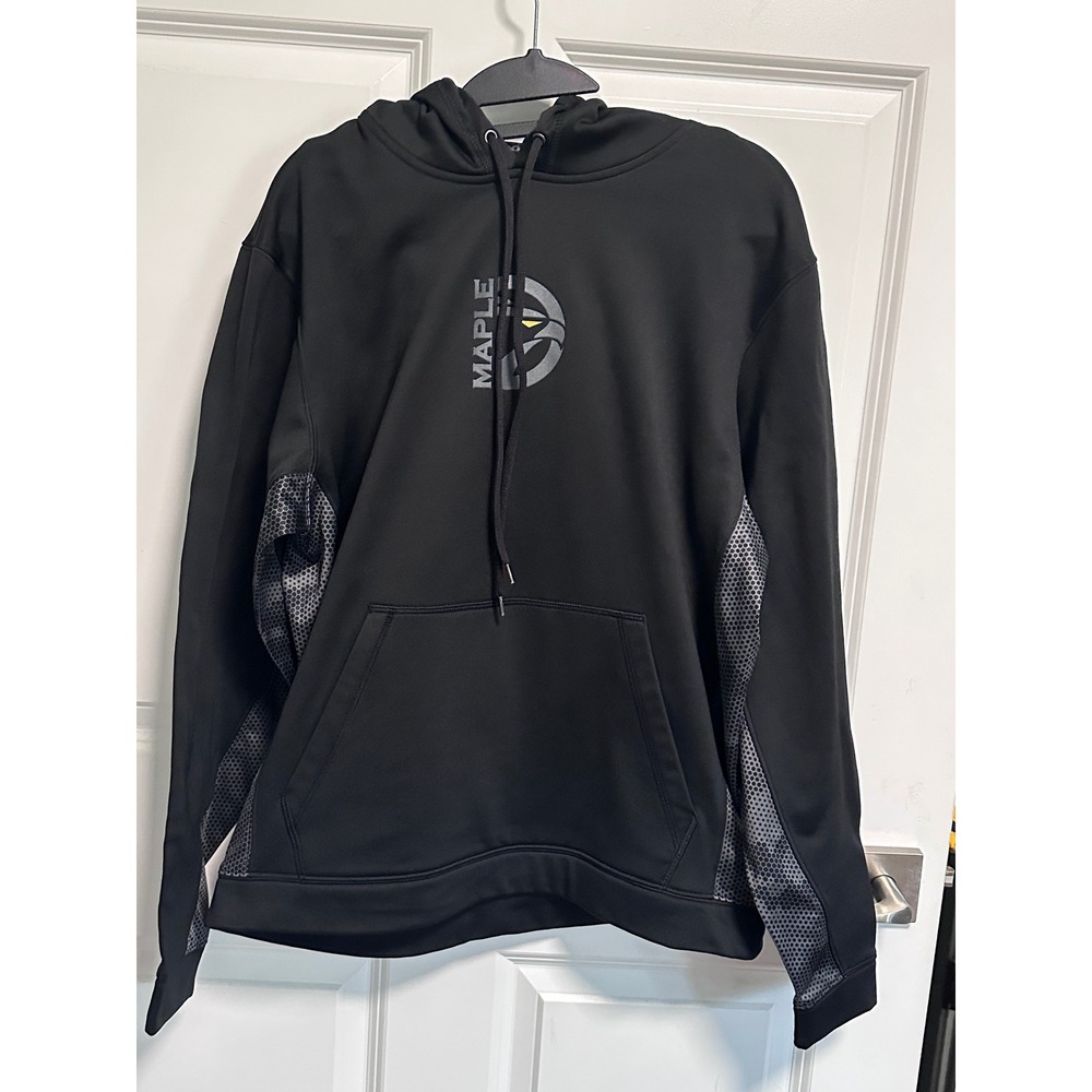 Sport-Tek Hoodie Mens L Black Maple Eagle Graphic Polyester Honeycomb Panel - Picture 13 of 16